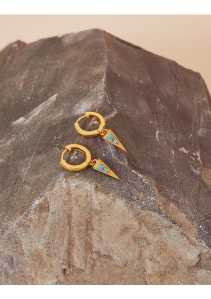 Z Koleksiyonu Küpe Turkuaz Altın Kaplama fiyatları