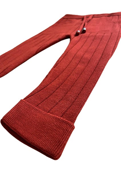 Beli Bağcıklı Çift Cepli Fitilli Triko Pantolon modelleri