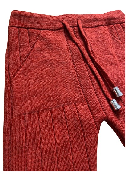 Beli Bağcıklı Çift Cepli Fitilli Triko Pantolon fırsatları