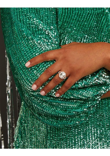 Kristal Tek Taş Yüzük