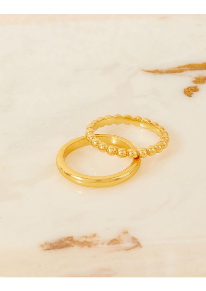 Z Koleksiyonu Bobble Yüzük Set Altın Kaplama fiyatları