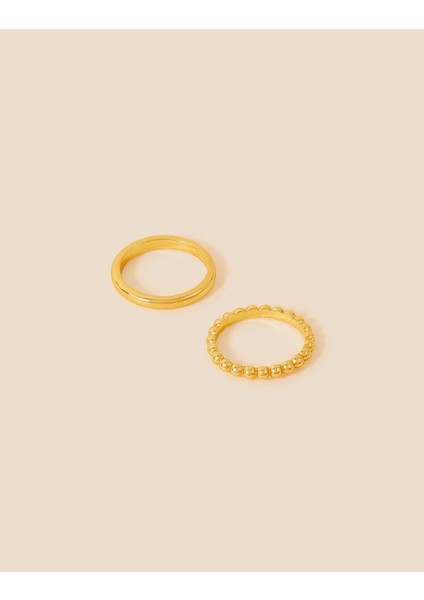 Z Koleksiyonu Bobble Yüzük Set Altın Kaplama modelleri