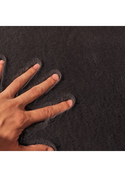 Rex Tavşanı Dekoratif Çift Kafa Peluş Post Antrasit (Tüy Yüksekliği 22 Mm) fırsatları