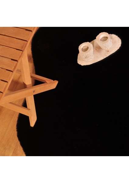 Rex Tavşanı Dekoratif Çift Kafa Peluş Post Siyah (Tüy Yüksekliği 22 Mm) fiyatları