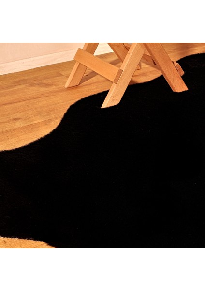 Rex Tavşanı Dekoratif Çift Kafa Peluş Post Siyah (Tüy Yüksekliği 22 Mm) fırsatları