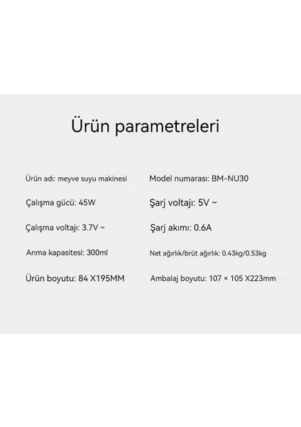 Yeni Ev Meyve Mini Çok Fonksiyonlu Taşınabilir Kablosuz Meyve Sıkacağı (Yurt Dışından)