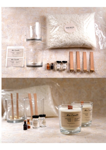 Soya Mum Yap Kiti - Organik Mumunu Yap - DIY SOY Candle Set - Soya Mum Yapım Malzemeleri