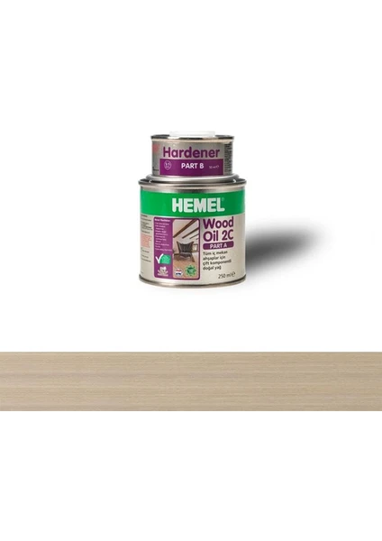 Hemel 15749 Wood Oil 2c Ahşap Için Doğal Yağ 300ML Chalk White