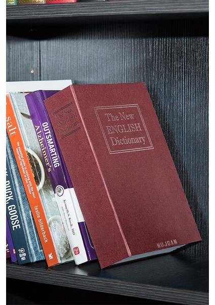 Kitap Görünümlü Gizli Kasa Kırmızı Mujgan