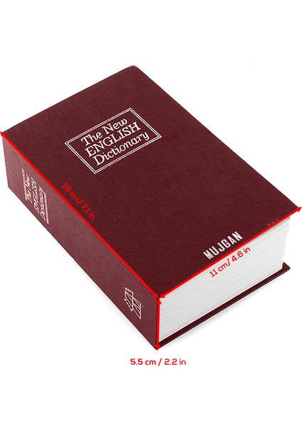 Kitap Görünümlü Gizli Kasa Kırmızı Mujgan