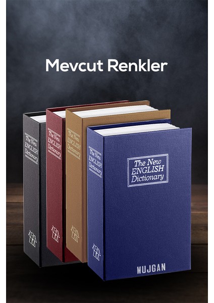 Kitap Görünümlü Gizli Kasa Kırmızı Mujgan