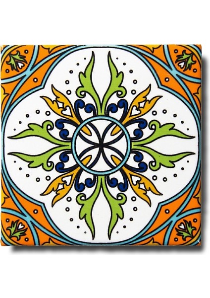 Ikbal Çini Seramik 10X10 Desenli Karo 5'li 1 Paket ICS19
