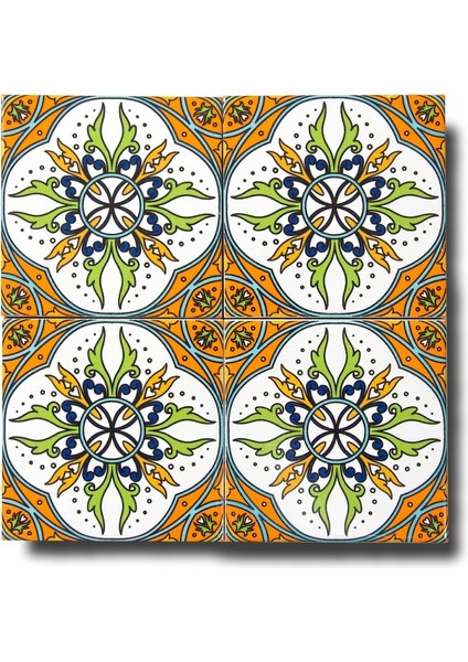 Ikbal Çini Seramik 10X10 Desenli Karo 5'li 1 Paket ICS19