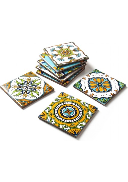 Ikbal Çini Seramik 10X10 Desenli Karo 5'li 1 Paket ICS19