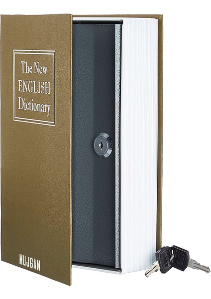 Kitap Görünümlü Gizli Kasa Kahverengi