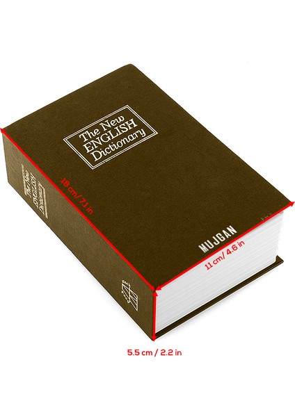 Kitap Görünümlü Gizli Kasa Kahverengi