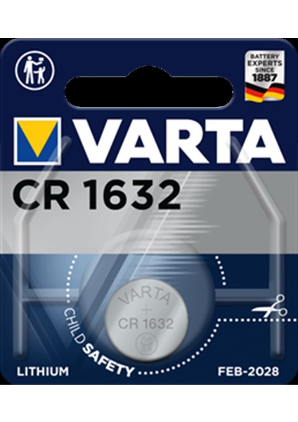CR1632 3V Lityum Kumanda Pili