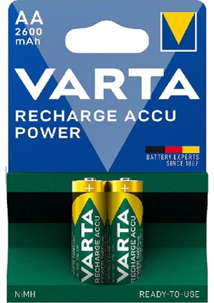 2600MAH Aa Şarjlı Kalem Pil