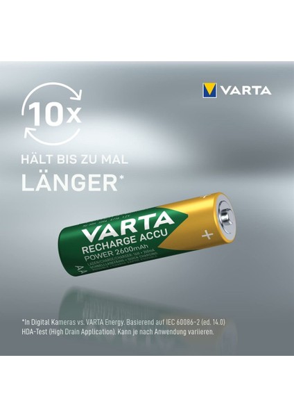 2600MAH Aa Şarjlı Kalem Pil