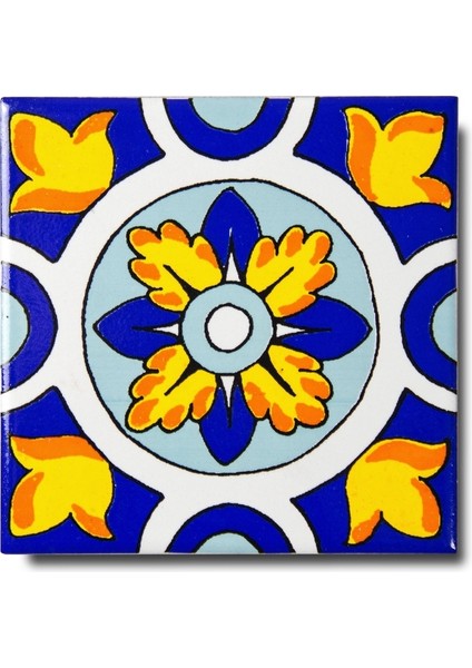 Ikbal Çini Seramik 10X10 Desenli Porselen Karo 5'li 1 Paket ICS14