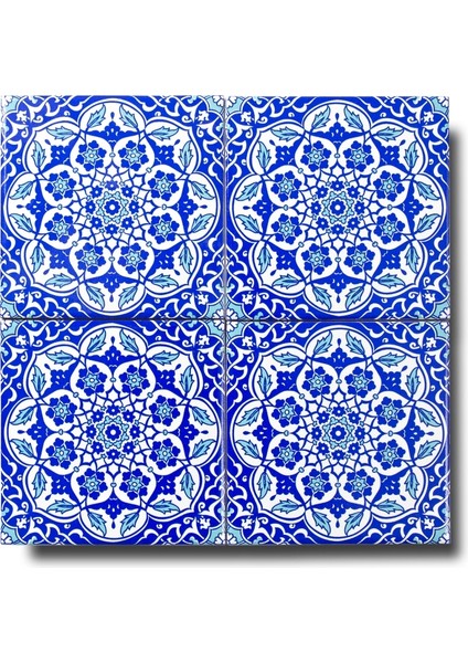 Ikbal Çini Seramik 10X10 Desenli Mozaik Karo 5'li 1 Paket ICS46