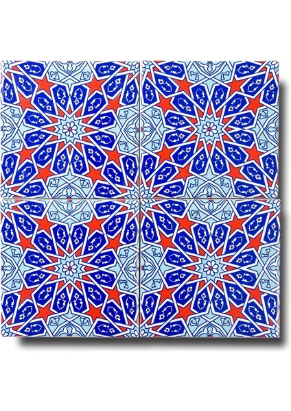Ikbal Çini Seramik 10X10 Desenli Mozaik Karo 5'li 1 Paket ICS45