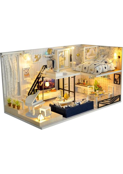 Dollhouse Minyatür Mobilya, Dıy Dollhouse LED Işık ve Mobilya 1:24 (Yurt Dışından)