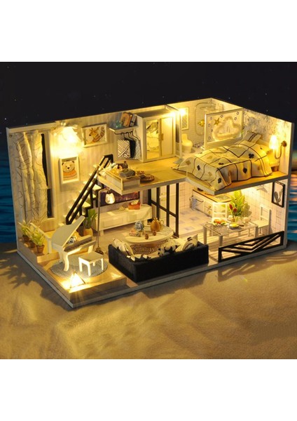 Dollhouse Minyatür Mobilya, Dıy Dollhouse LED Işık ve Mobilya 1:24 (Yurt Dışından) indirimleri
