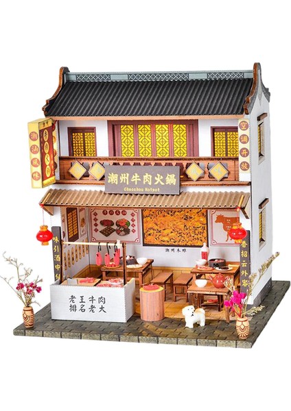 Çin Sığır Eti Hotpot Restoran Ahşap Model Kitleri (Yurt Dışından)