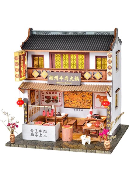 Çin Sığır Eti Hotpot Restoran Ahşap Model Kitleri (Yurt Dışından)