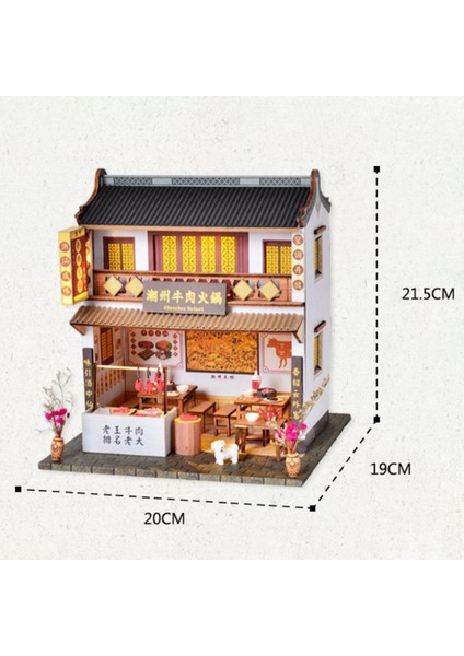 Çin Sığır Eti Hotpot Restoran Ahşap Model Kitleri (Yurt Dışından)