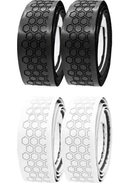 4 Parça Golf Kavrama Sarma Kasetleri Yeni Gerileme Çözümü Kaydırılmayan Sargı Bant Siyah ve Beyaz (Yurt Dışından)