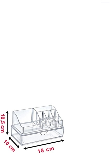 Ahir Ticaret Makyaj Organizer Çekmeceli Küçük Kozmetik Ürün Düzenleyici Ak - 523