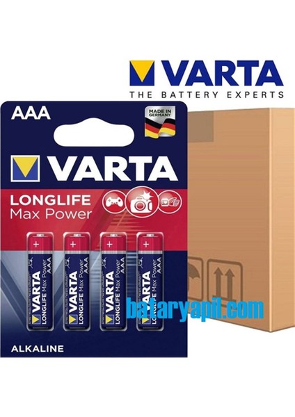20X4LÜ Blister Varta Longlife Max Power Aaa Alkalin Ince Kalem Pil Toptan Satış
