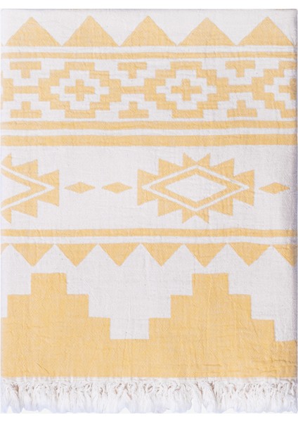 Rug %100 Pamuk Koltuk Şalı Safran 130x170