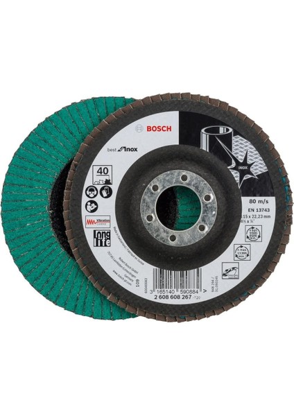 115MM 40 Flap Disk Best Yeşil Bosch 2608608267