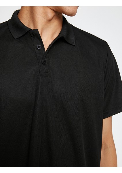 Basic Tişört Polo Yaka Düğmeli Kısa Kollu Hızlı Kuruyan Kumaş fırsatları