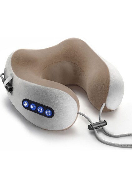 Elektrikli Boyun U Şekilli Yastık - Kahverengi (Yurt Dışından)