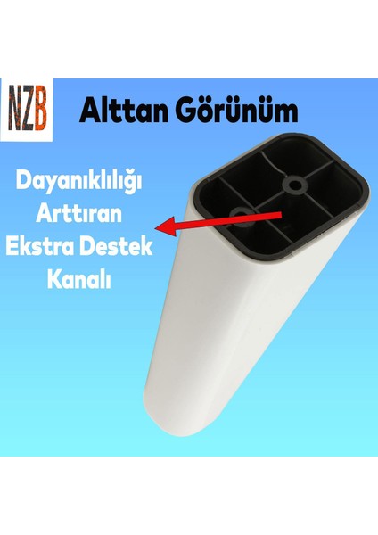 Lüks Mobilya Kanepe Sehpa Tv Ünitesi Koltuk Ayağı 14 cm Beyaz Oval Baza Ayak modelleri