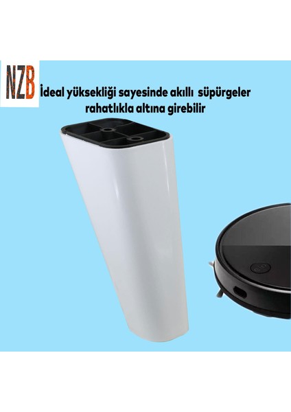 Lüks Mobilya Kanepe Sehpa Tv Ünitesi Koltuk Ayağı 14 cm Beyaz Oval Baza Ayak fırsatları