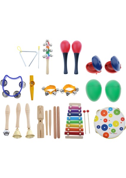 Yürümeye Başlayan Ahşap Müzik Enstrümanı Seti 19 Ppcs - Tune Glockenspiel (Ksilofon), Maracas, Teforine ve - (Yurt Dışından) fiyatları
