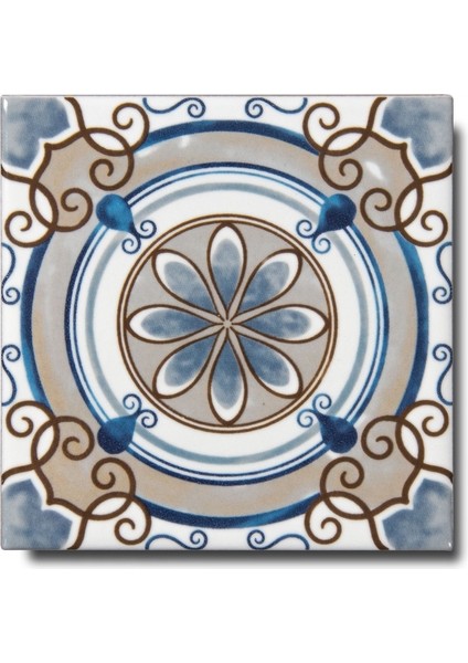 Ikbal Çini Seramik 10X10 Desenli Dekor Seramik 5'li 1 Paket ICS148