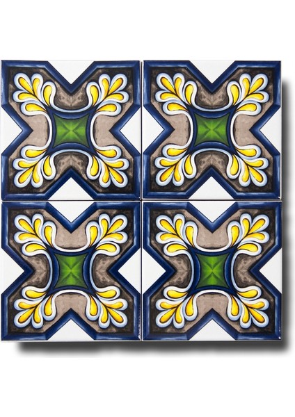 Ikbal Çini Seramik 10X10 Desenli Ayna Karosu 5'li 1 Paket ICS124