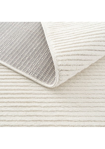 Vetrina 3601 Krem Yumuşak Dokulu Halı Kilim Salon Mutfak Koridor Kesme Yolluk Dokuma Makine Halısı