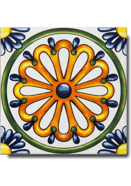 Ikbal Çini Seramik 10X10 Desenli Tepsi Karosu 5'li 1 Paket ICS130