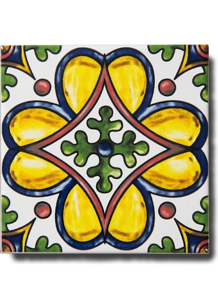 Ikbal Çini Seramik 10X10 Desenli Tepsi Karosu 5'li 1 Paket ICS133