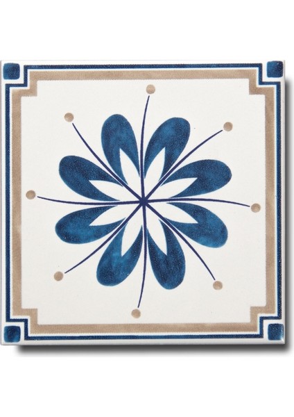 Ikbal Çini Seramik 10X10 Desenli Dekor Seramik 5'li 1 Paket ICS146