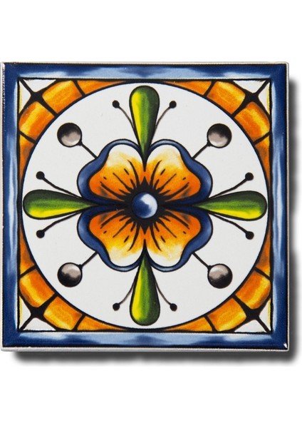 Ikbal Çini Seramik 10X10 Desenli Banyo Karosu 5'li 1 Paket ICS134