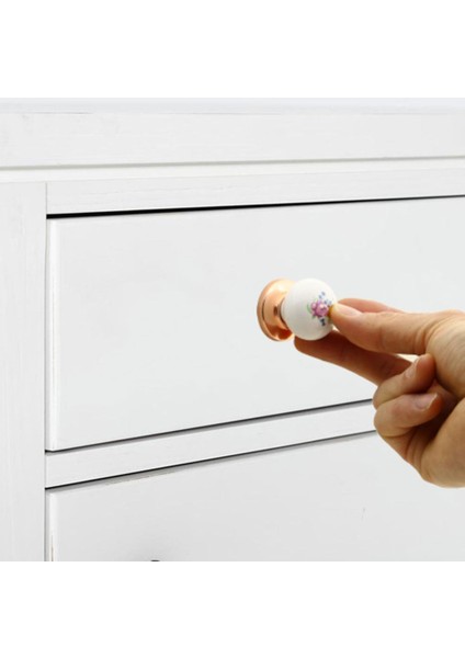Porselen Düğme Çekmece Dolap Kapak Kulpu Kulbu Porselen Bakır Kulp