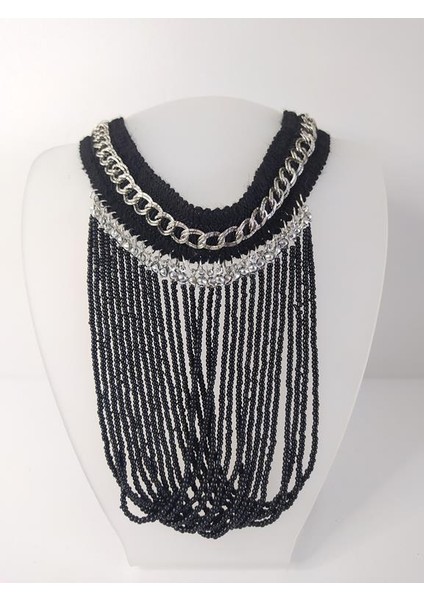 Kolye Gerdanlık Kadın Choker Bohem Kolyeler El Yapımı Uzun Püskül Boncuklar Kadın Kolye Takı Tasma